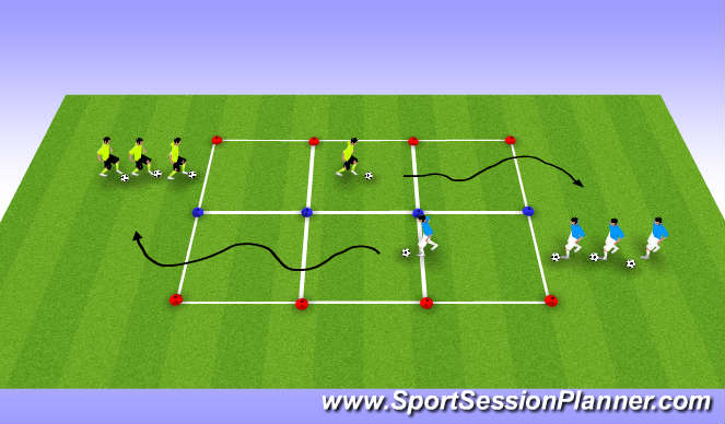 Football/Soccer Session Plan Drill (Colour): 2
