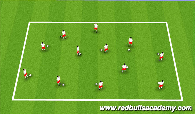 Football/Soccer Session Plan Drill (Colour): Juggling