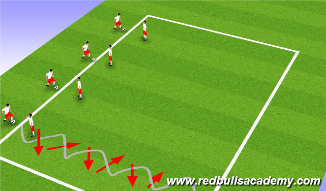 Football/Soccer Session Plan Drill (Colour): warm up