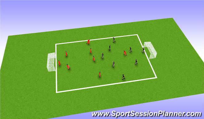 Football/Soccer Session Plan Drill (Colour): conditioned game