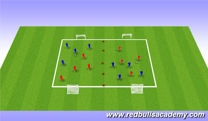 Football/Soccer Session Plan Drill (Colour): scrimmage