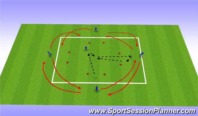 Football/Soccer Session Plan Drill (Colour): Technique