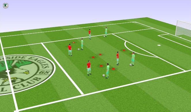 Fútbol Ejercicio del Plan de Sesiones (Color): Possession Training (1v1)
