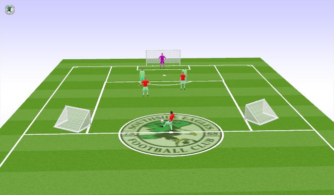 Fútbol Ejercicio del Plan de Sesiones (Color): Possession Training (2v2)