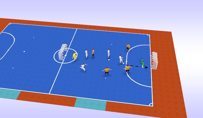 Futsal Session Plan Drill (Colour): Partido Libre FUTSAL (banda)