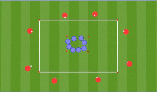 Football/Soccer Session Plan Drill (Colour): Technical Warm-Up 1