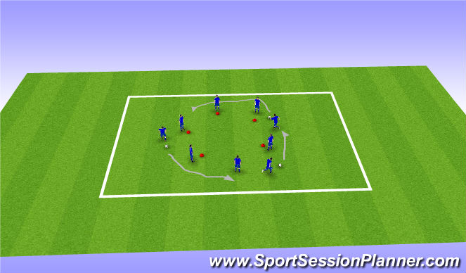 Football/Soccer Session Plan Drill (Colour): Speed Racer
