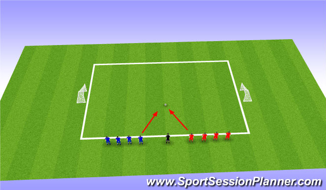 Football/Soccer Session Plan Drill (Colour): 1v1