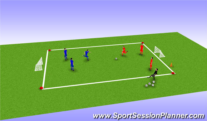 Football/Soccer Session Plan Drill (Colour): Scrimmage