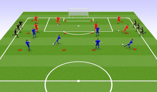 Football/Soccer Session Plan Drill (Colour): Positioning Game
