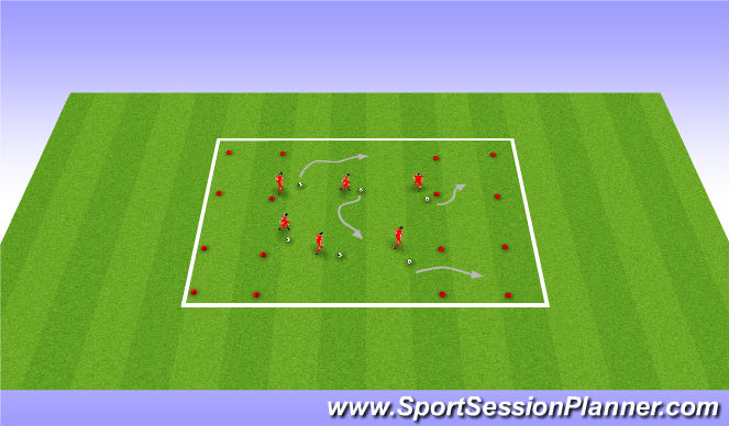 Football/Soccer Session Plan Drill (Colour): Warm-Up