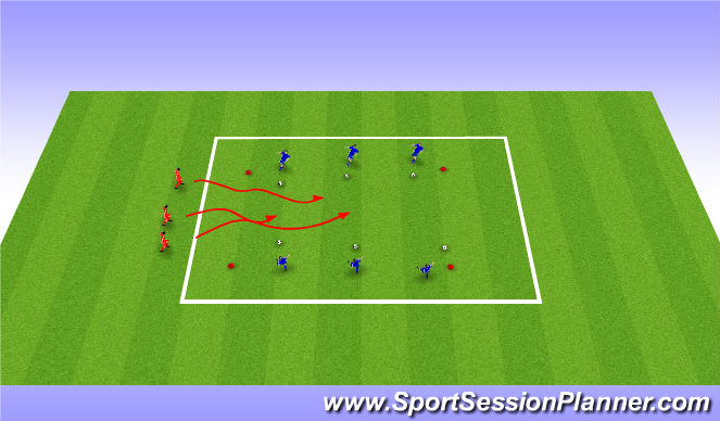 Football/Soccer Session Plan Drill (Colour): Ghost Busters