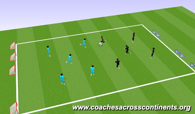 Football/Soccer Session Plan Drill (Colour): Stage 3 Reuse - Animation