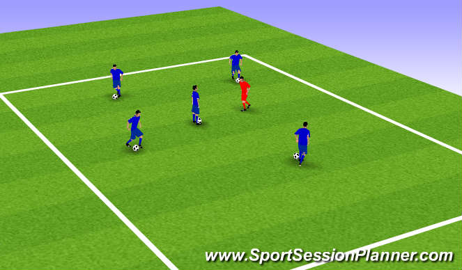 Football/Soccer Session Plan Drill (Colour): Stuck in the Mud
