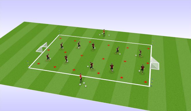 Football/Soccer Session Plan Drill (Colour): Warm Ups