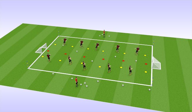 Football/Soccer Session Plan Drill (Colour): Passing Drill Stage 1