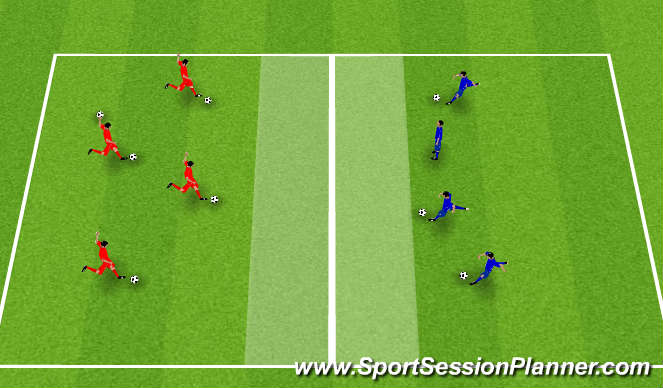Football/Soccer Session Plan Drill (Colour): Clean Your Room