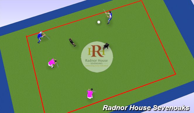 Hockey Session Plan Drill (Colour): Possession overload game