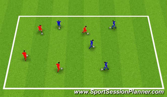 Football/Soccer Session Plan Drill (Colour): Taggy Tag Tag
