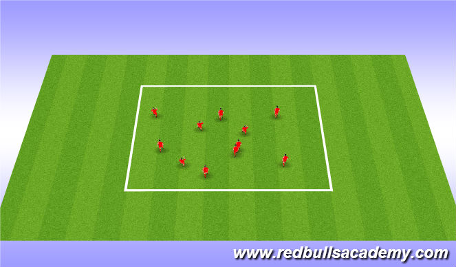 Football/Soccer Session Plan Drill (Colour): Warm up