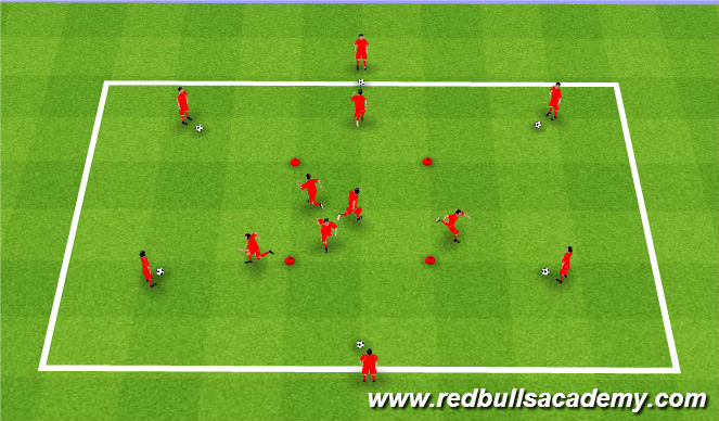 Football/Soccer Session Plan Drill (Colour): Receiving Drill