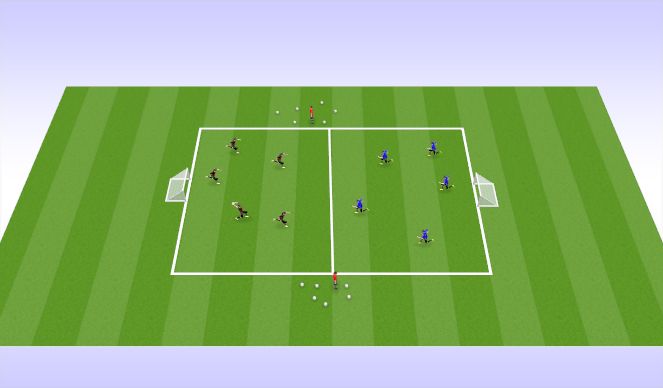 Football/Soccer Session Plan Drill (Colour): Warm up - Hand Ball 