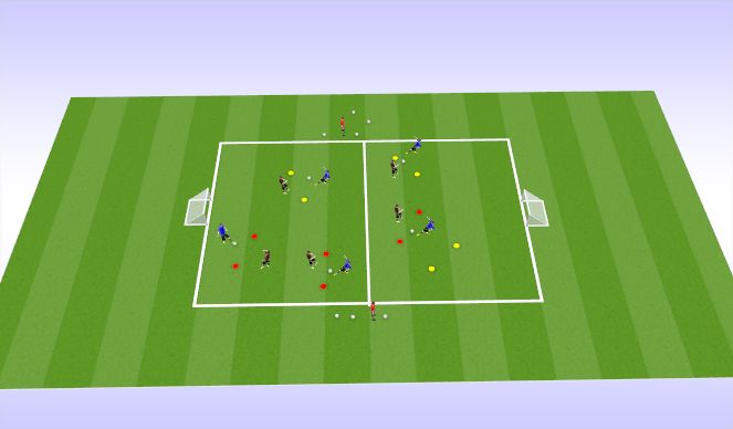 Football/Soccer Session Plan Drill (Colour): Passing gates