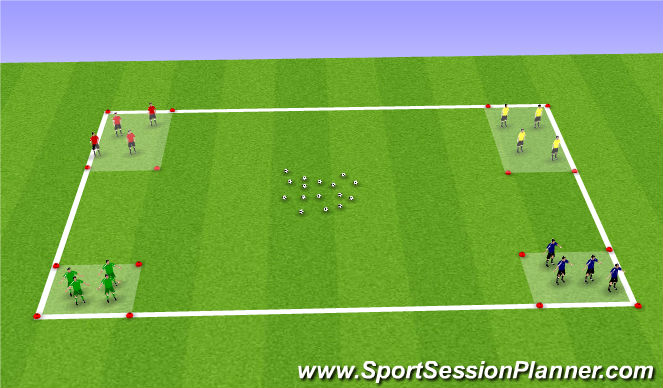 Football/Soccer Session Plan Drill (Colour): Capture the balls
