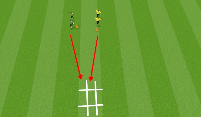 Football/Soccer Session Plan Drill (Colour): Alva - Tic Tac Toe (with and without the ball)