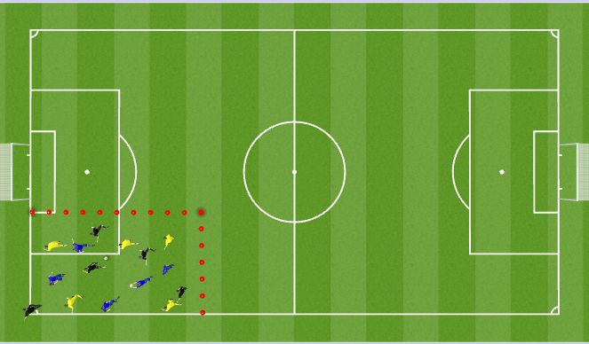 Football/Soccer Session Plan Drill (Colour): 3 teams Possession 