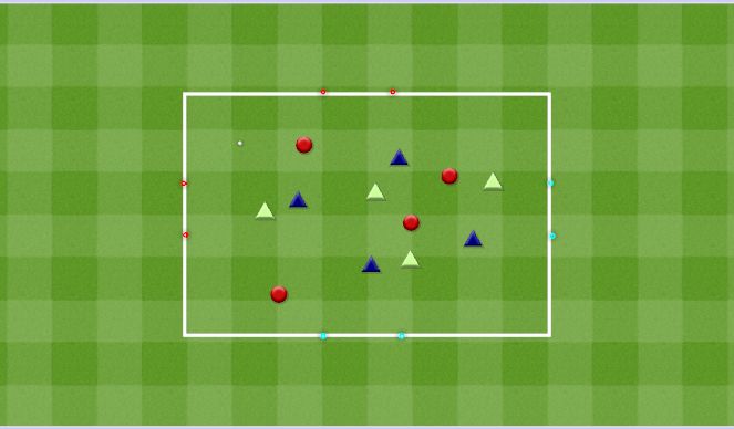 Football/Soccer Session Plan Drill (Colour): 4 v 4 + 4 Speed