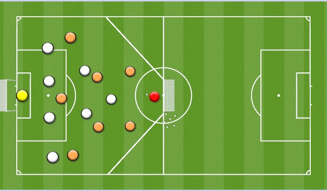 Football/Soccer Session Plan Drill (Colour): Lead-in Practice