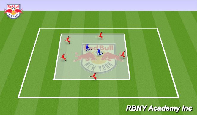 Football/Soccer Session Plan Drill (Colour): Warm up