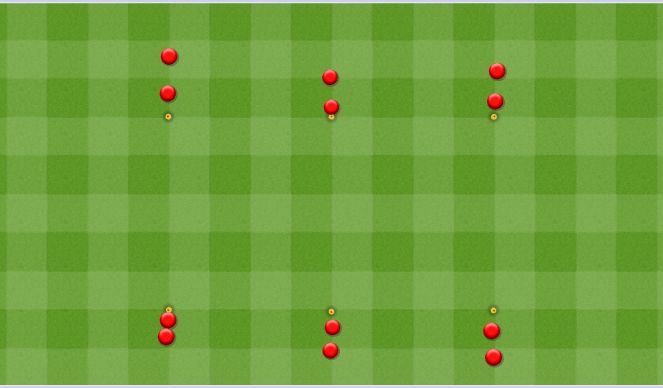 Football/Soccer Session Plan Drill (Colour): Échauffement (3 lignes)