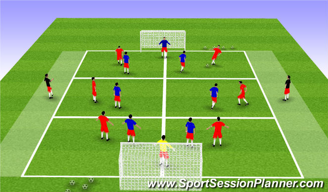 Football/Soccer Session Plan Drill (Colour): Quick Passing / Receiving in a SSG