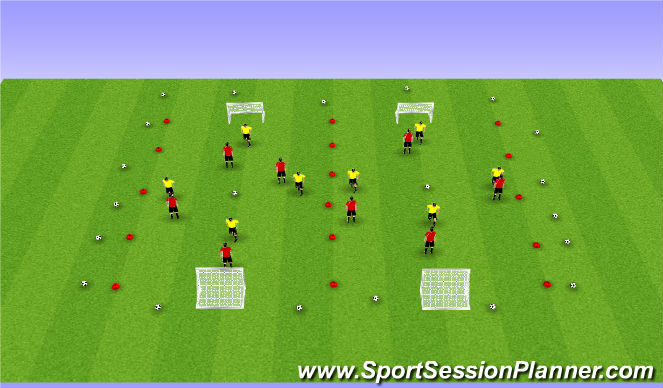 Football/Soccer Session Plan Drill (Colour): 4v4 SSG