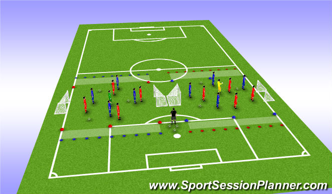 Football/Soccer Session Plan Drill (Colour): Warm Up
