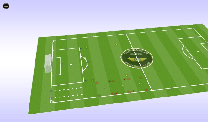 Football/Soccer Session Plan Drill (Colour): Oval Setup