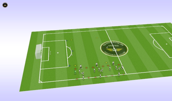 Football/Soccer Session Plan Drill (Colour): Passing Squares