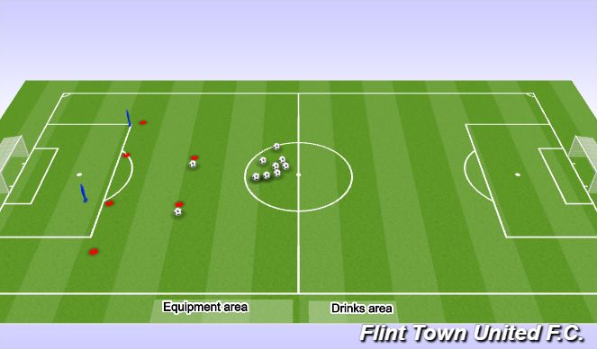 Football/Soccer Session Plan Drill (Colour): Set up