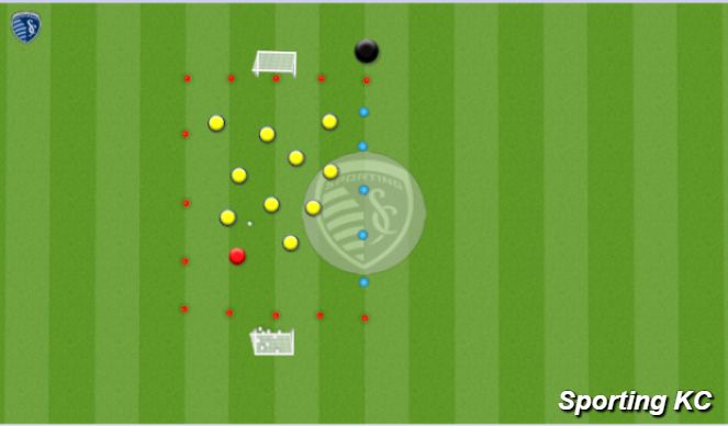 Football/Soccer Session Plan Drill (Colour): Zombies