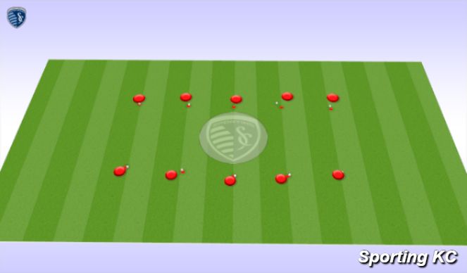 Football/Soccer Session Plan Drill (Colour): Coconuts