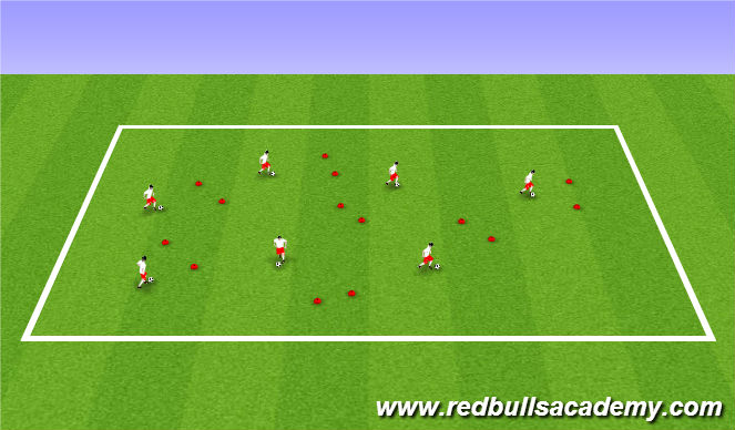 Football/Soccer Session Plan Drill (Colour): warm up