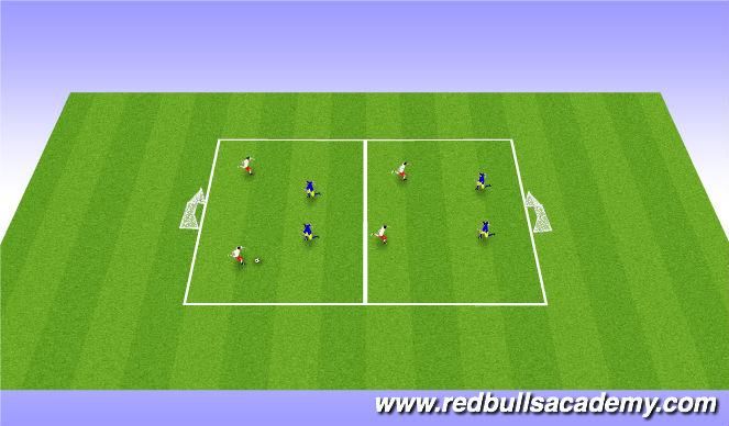 Football/Soccer Session Plan Drill (Colour): Conditioned Game