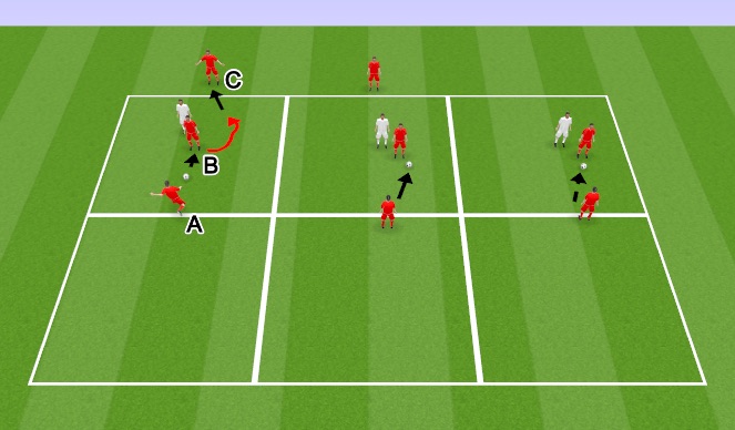 Football/Soccer Session Plan Drill (Colour): Exercise One