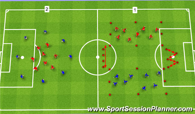 Football/Soccer Session Plan Drill (Colour): Warm-up