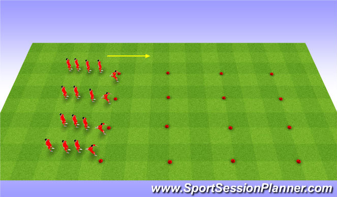 Football/Soccer Session Plan Drill (Colour): Fifa 11 Warm up