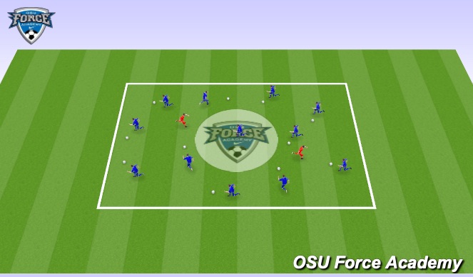 Football/Soccer Session Plan Drill (Colour): Ball Mastery