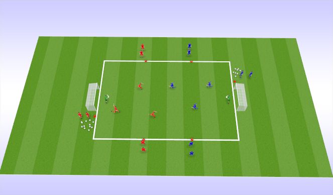 Football/Soccer Session Plan Drill (Colour): PLAY 1