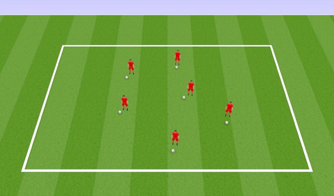 Football/Soccer Session Plan Drill (Colour): Technical (Unopposed) - Ball Manipulation